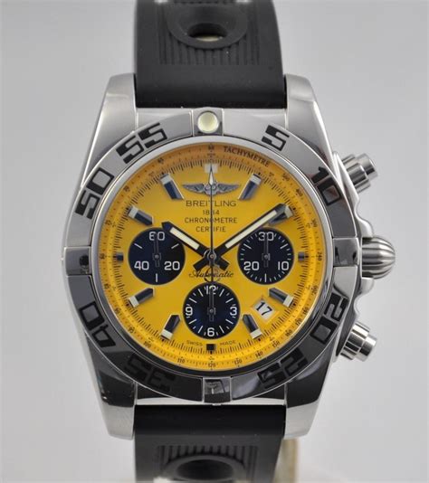 breitling watch yellow|yellow face chronograph watch.